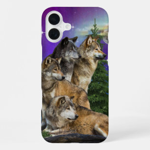 Coque iPhone 16 Plus Loup et Lune