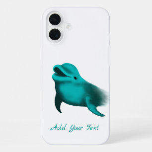 Coque iPhone 16 Plus Lucky Dolphin - Ajouter votre texte