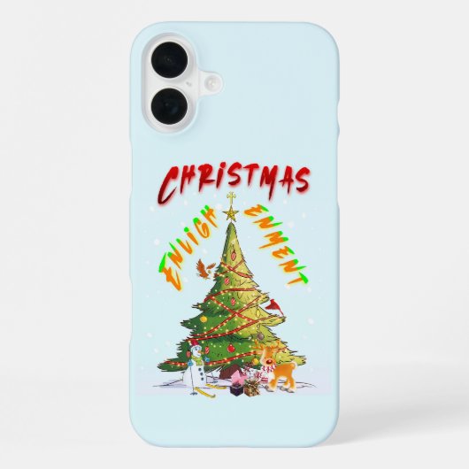 Coque iPhone 16 Plus Lumière de Noël (Verso)