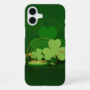 Coque iPhone 16 Plus Lutins de thème Saint-Patrick de SlipperyJoe's