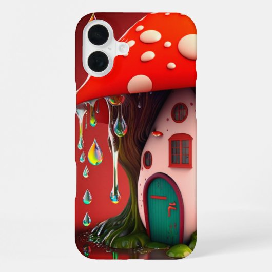 Coque iPhone 16 Plus Maison de champignons (Verso)