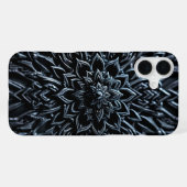 Coque iPhone 16 Plus Mandala métallique foncé (Verso Horizontal)