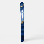 Coque iPhone 16 Plus Marbre Agate Saphir Luxueux (Côté gauche)