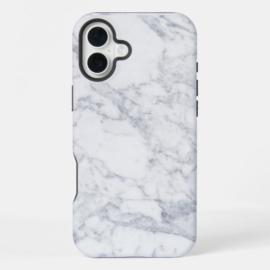 Coque iPhone 16 Plus Marbre blanc (Verso)