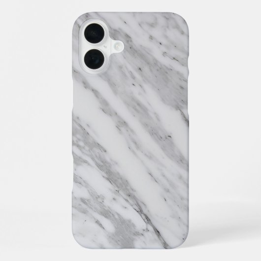 Coque iPhone 16 Plus Marbre Blanc Élégant (Verso)