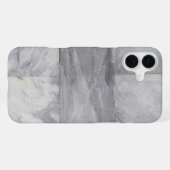 Coque iPhone 16 Plus Marbre blanc et noir (Verso Horizontal)