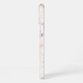 Coque iPhone 16 Plus Marbre blanc rose (Côté gauche)