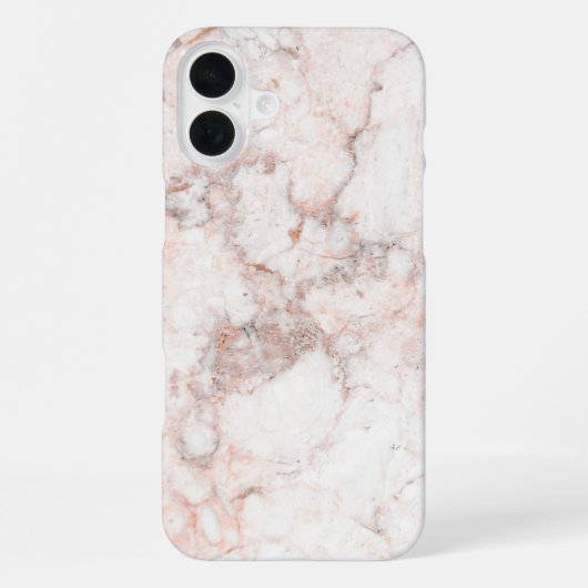 Coque iPhone 16 Plus Marbre blanc rose (Verso)