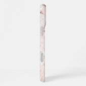 Coque iPhone 16 Plus Marbre blanc rose (Côté droit)