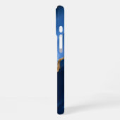 Coque iPhone 16 Plus Marbre bleu saphir de luxe (Côté gauche)