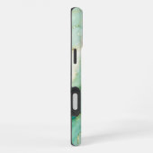 Coque iPhone 16 Plus Marbre Luxe Menthe & Or (Côté droit)