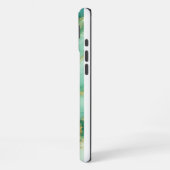Coque iPhone 16 Plus Marbre Luxe Menthe & Or (Côté gauche)