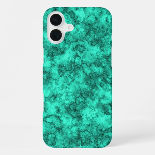 Coque iPhone 16 Plus Marbre turquoise (Verso)