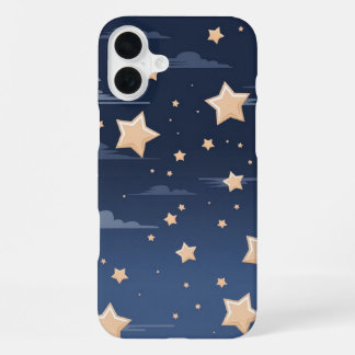 Coque iPhone 16 Plus Marine et Beige clair Big Ol' Stars