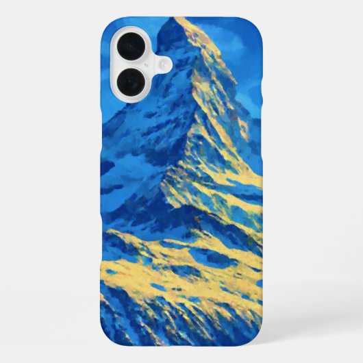 Coque iPhone 16 Plus Matterhorn Pic alpin Iconique (Verso)