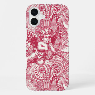 Coque iPhone 16 Plus maximalisme de la Saint-Valentin viva magenta demi