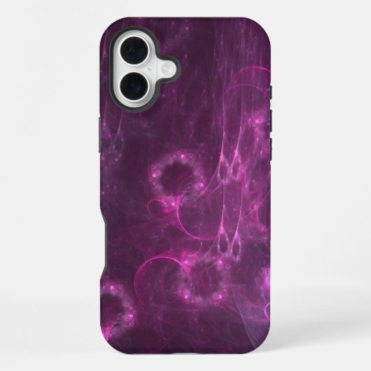 Coque iPhone 16 Plus méduse rose art abstrait (Verso)