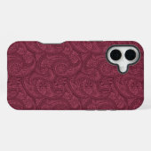 Coque iPhone 16 Plus Merlot Paisley (Verso Horizontal)