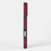 Coque iPhone 16 Plus Merlot Paisley (Côté droit)