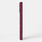Coque iPhone 16 Plus Merlot Paisley (Côté gauche)