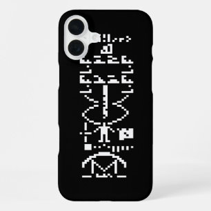 Coque iPhone 16 Plus Message binaire d'Arecibo 1974