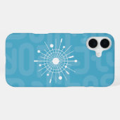 Coque iPhone 16 Plus Midcentury MOD Cool Yule Atomic Sputnik Noël (Verso Horizontal)