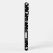 Coque iPhone 16 Plus Minimalist black & white daisy pattern (Côté droit)