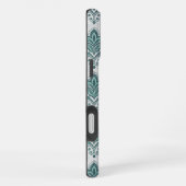 Coque iPhone 16 Plus Modern Teal Nordic Damask (Côté droit)
