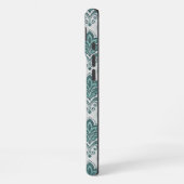 Coque iPhone 16 Plus Modern Teal Nordic Damask (Côté gauche)