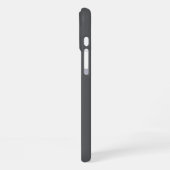 Coque iPhone 16 Plus Moderne Élégant Gris Foncé Monogramme & Nom (Côté gauche)
