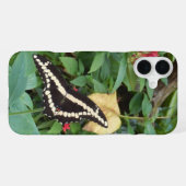 Coque iPhone 16 Plus Monarque jaune et fleurs en Floride (Verso Horizontal)