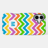 Coque iPhone 16 Plus Monogramme Chevron Arc-en-ciel Clair (Verso Horizontal)