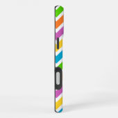 Coque iPhone 16 Plus Monogramme Chevron Arc-en-ciel Clair (Côté droit)