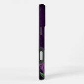 Coque iPhone 16 Plus Monogramme d'agate florale or violet (Côté droit)