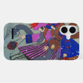 COQUE iPhone 16 PLUS MONOGRAMME DE MODE NEIGE HIVER (Verso Horizontal)