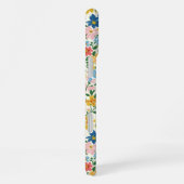 Coque iPhone 16 Plus Monogramme Fleurs Ditsy Bleu et Jaune (Côté droit)