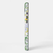 Coque iPhone 16 Plus Monogramme floral Pastel Spring (Côté gauche)
