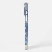 Coque iPhone 16 Plus Monogramme Militaire Camouflage Bleu (Côté gauche)