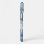 Coque iPhone 16 Plus Monogramme Militaire Camouflage Bleu (Côté droit)
