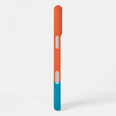 Coque iPhone 16 Plus Monogramme Monogrammé Simple Moderne Orange Bleu (Côté droit)