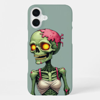 Coque iPhone 16 Plus Monstre vert zombie Halloween- 31 octobre