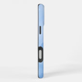 Coque iPhone 16 Plus Motif Abstrait de Marbre Bleu Clair (Côté droit)
