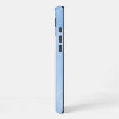 Coque iPhone 16 Plus Motif Abstrait de Marbre Bleu Clair (Côté gauche)