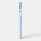Coque iPhone 16 Plus Motif Abstrait de Marbre Bleu Clair (Côté gauche)