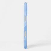Coque iPhone 16 Plus Motif Abstrait de Marbre Bleu Clair (Côté droit)