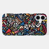 Coque iPhone 16 Plus Motif abstrait moderne (Verso Horizontal)