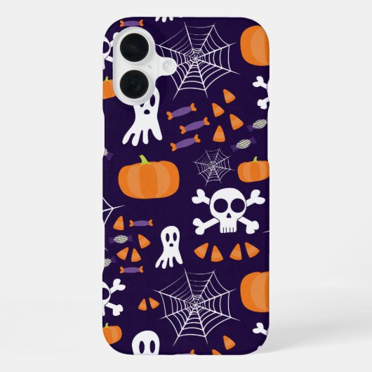 Coque iPhone 16 Plus Motif amusant d'Halloween (Verso)