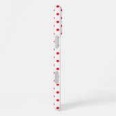Coque iPhone 16 Plus Motif classique à petits pois rouges (Côté droit)