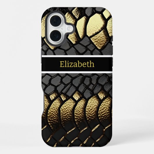 Coque iPhone 16 Plus Motif complexe de la peau d'un serpent (Verso)