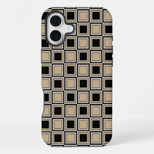 Coque iPhone 16 Plus Motif de carrés (Verso)
